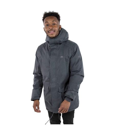 Mens Glover Waterproof Jacket Dark Grey Marl Trespass