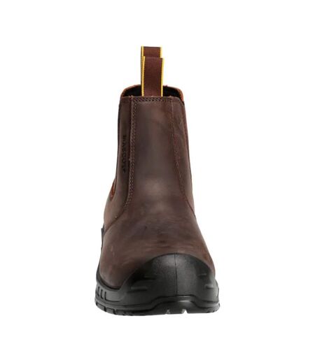 Womens/ladies Footwear Originals Leather Safety Boots Dark Brown Black Mascot