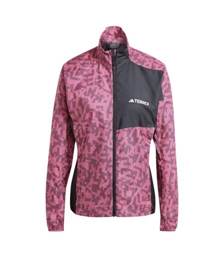 Veste Coupe-vent Terrex Trail Running Femme/ladies Rose Noir Adidas