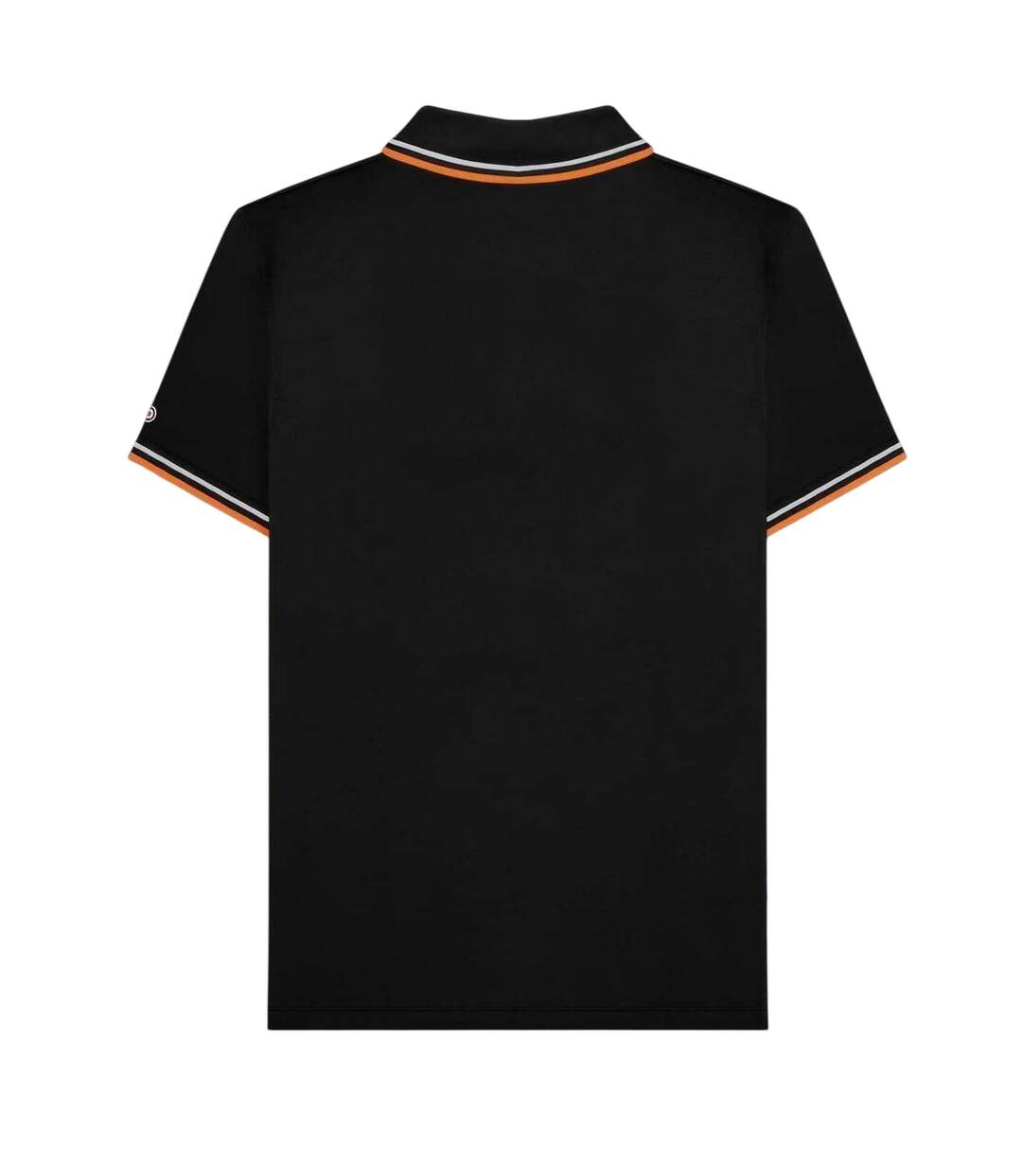 Polo Motif/style Rayure Contrastée Sur Bord Homme Noir Blanc Lambretta-2