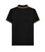 Polo Motif/style Rayure Contrastée Sur Bord Homme Noir Blanc Lambretta-2