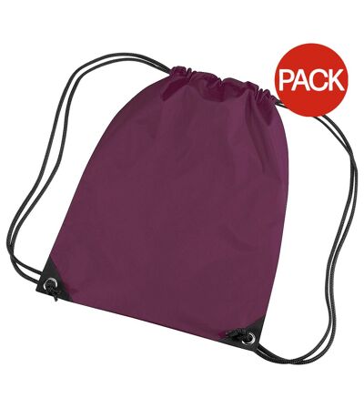 Lot De 2  Sac De Gym 11 Litres Taille Unique Bordeaux Bagbase