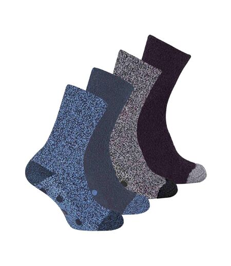 Sock Snob - 4 Paires Homme Chaussettes Polaire Chaudes | Antidérapantes Chaudes