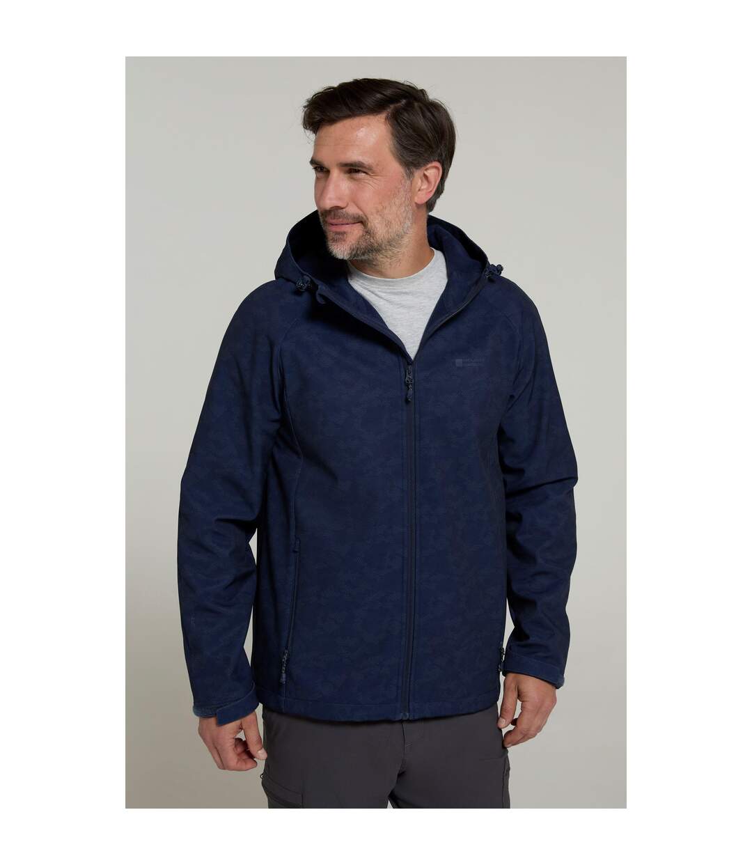 Mens exodus showerproof soft shell jacket navy Mountain Warehouse