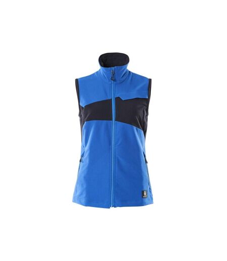 Womens/ladies Accelerate Stretch Lightweight Gilet Azure Blue Dark Navy Mascot