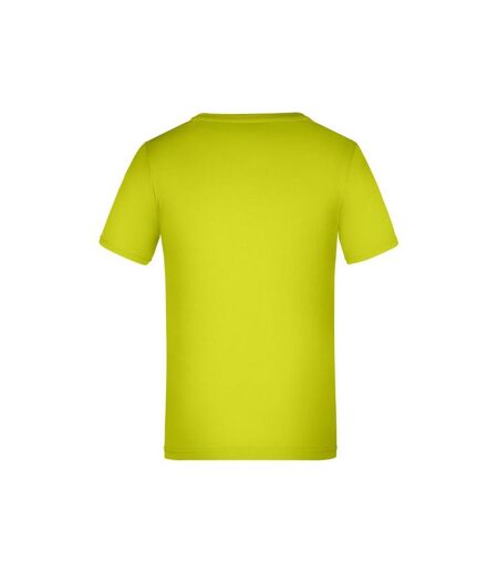 T-shirt active enfant jaune fluo James and Nicholson