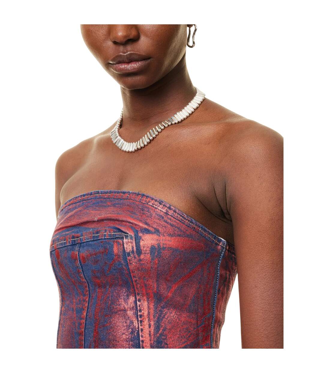 Haut Tube Bustier Femme Rouge AmyLynn-4