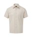 Mens short sleeve poplin shirt natural Premier