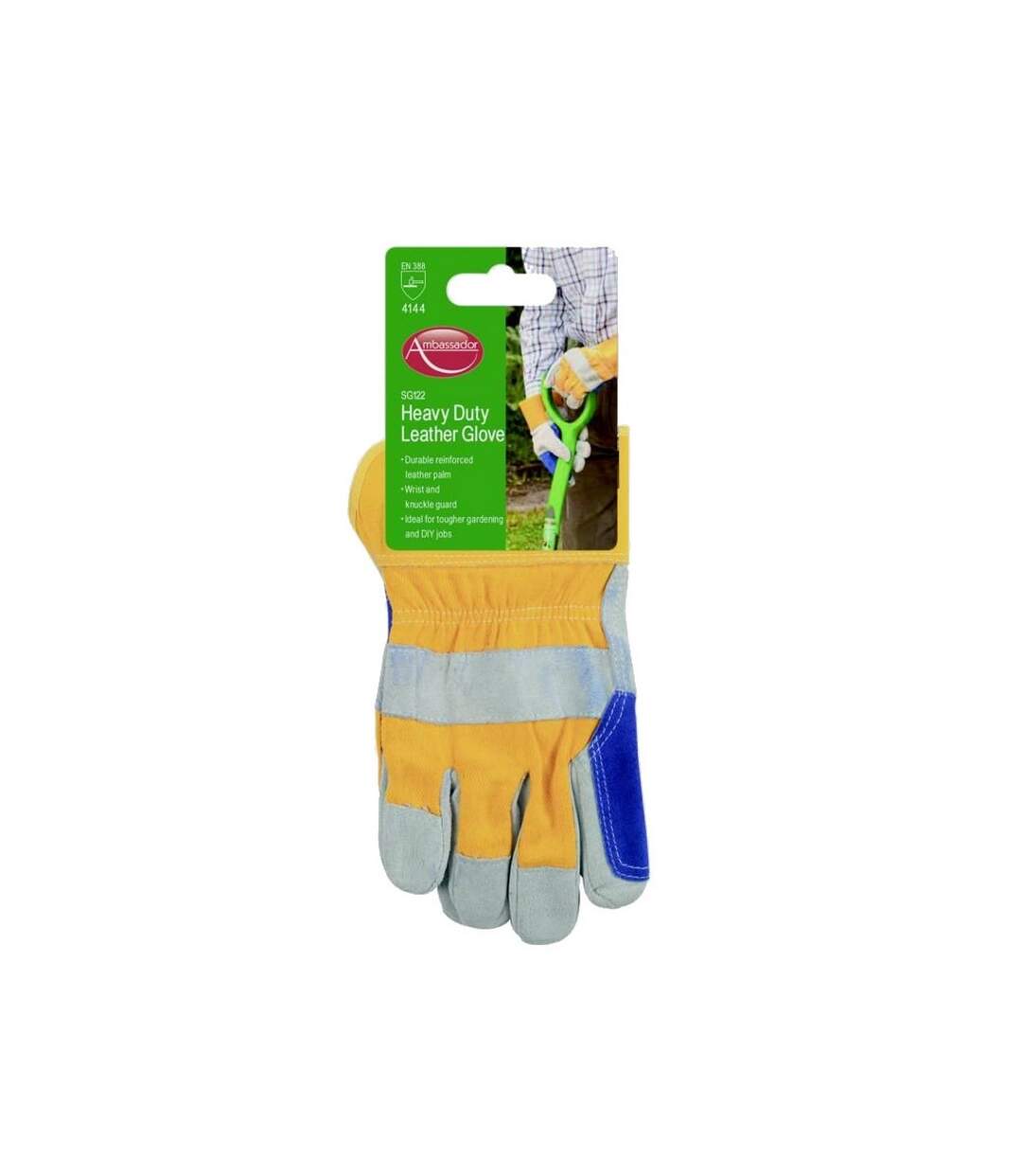 Gants deluxe adulte taille unique jaune / bleu Ambassador-2