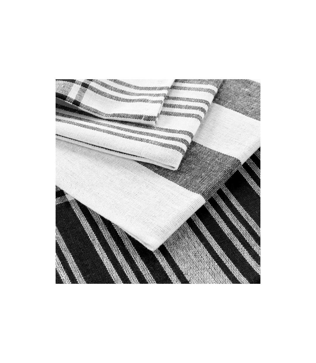 Lot de 3 Torchons Bayado 50x70cm Noir-2
