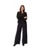 Womens/ladies Suedette Bonded Biker Jacket Black Principles-1