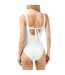 Womens/ladies Textured Sweetheart One Piece Swimsuit White Chelsea Peers-4