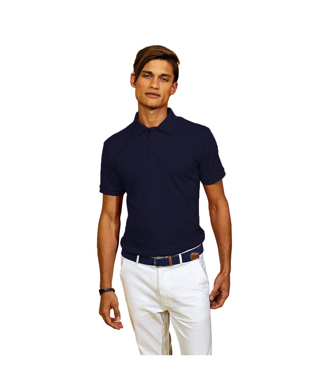 Polo super leger homme bleu marine Asquith & Fox-2