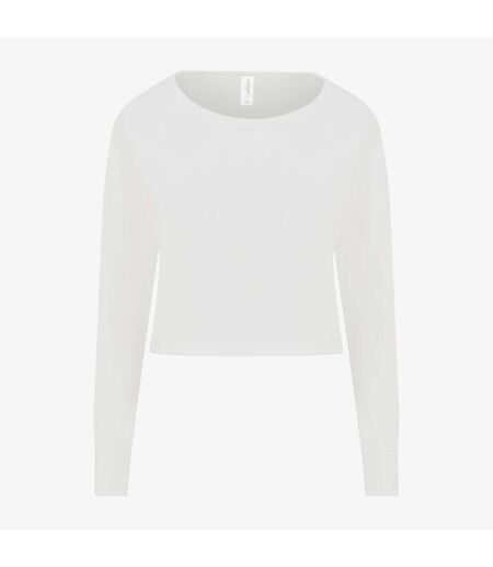 AWDis Hoods Womens/Ladies Cropped Sweatshirt (Arctic White) - UTRW7320