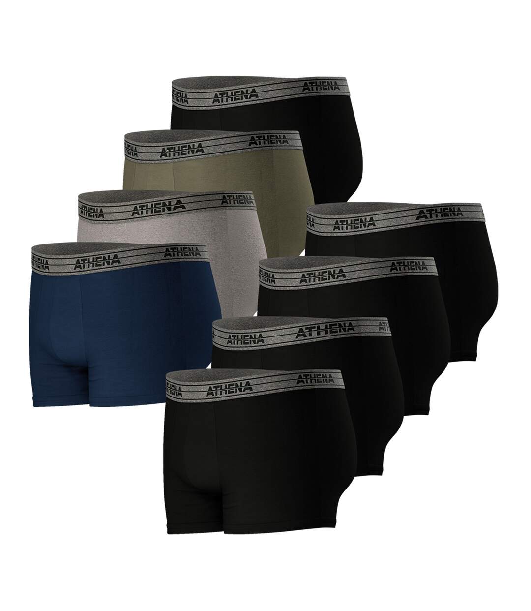 Lot de 8 boxers homme Ecopack Basic Coton Athena-2