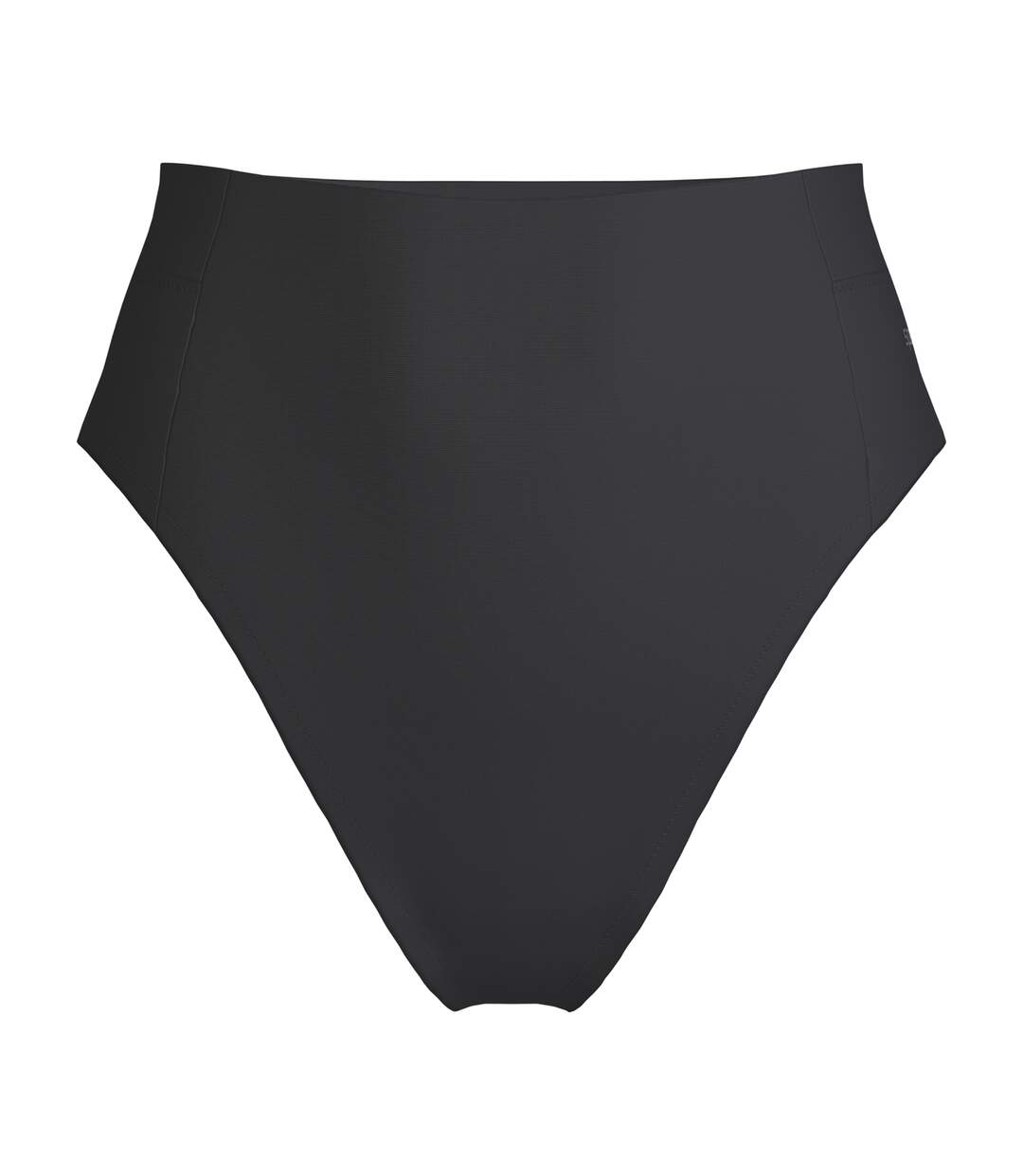 Womens/ladies Solid High Waist Bikini Bottoms Black Speedo-1