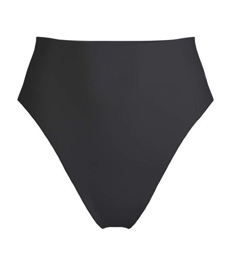 Womens/ladies Solid High Waist Bikini Bottoms Black Speedo