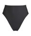 Womens/ladies Solid High Waist Bikini Bottoms Black Speedo-1