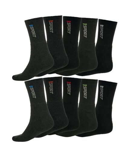 Pack of 10 Pairs of Men's Sports Socks