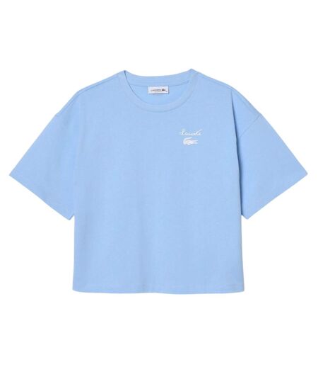 T-shirt Style Logo Femme Bleu Clair Lacoste