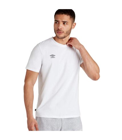 Umbro Mens Club Leisure T-Shirt (White/Black) - UTUO272