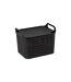 Panier de Rangement Ajouré 30cm Noir-1