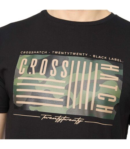 Mens wenfore t-shirt black Crosshatch
