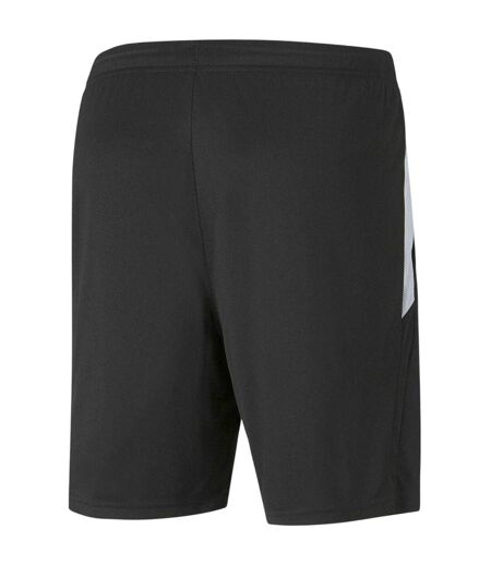 Mens Teamliga Logo Training Football Shorts Black White Puma