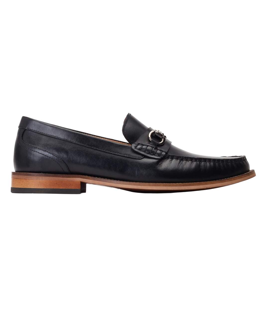 Mens Madison Leather Loafers Black Base London-3