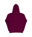 Ladies/womens Plain Hooded Sweatshirt Top / Hoodie Burgundy SG-2