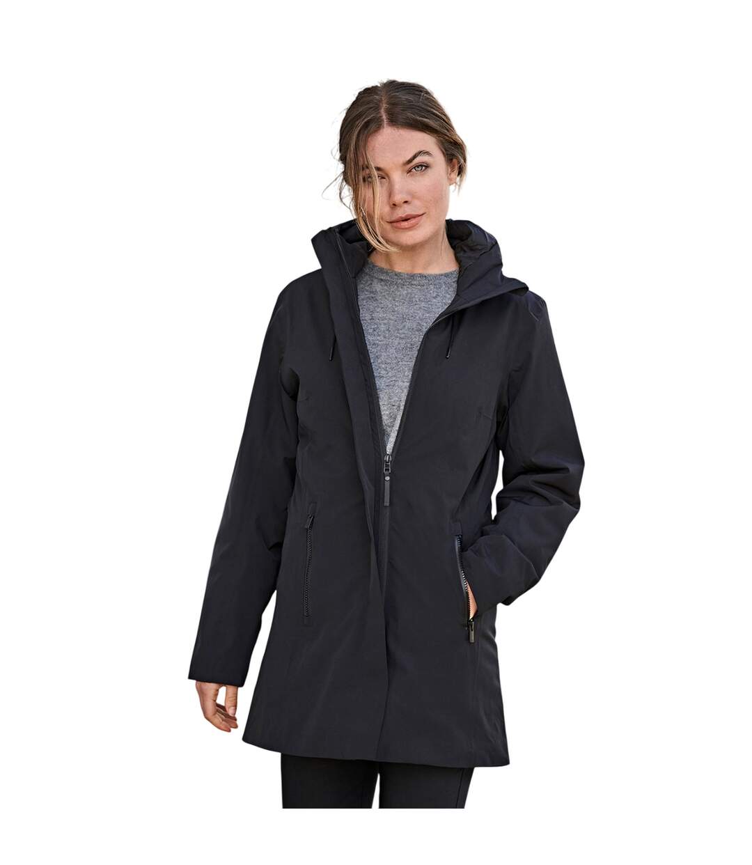 Womens/ladies All Weather Jacket Deep Navy Tee Jays-1