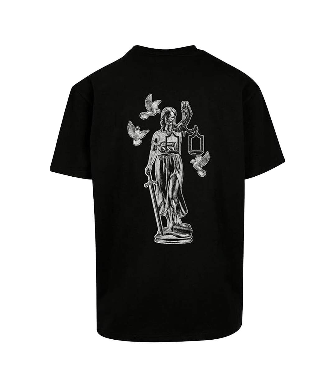 Mens Justice Oversized T-shirt Noir Mister Tee-3