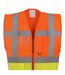 Gilet haute visibilité executive adulte orange fluo / jaune fluo Yoko-2