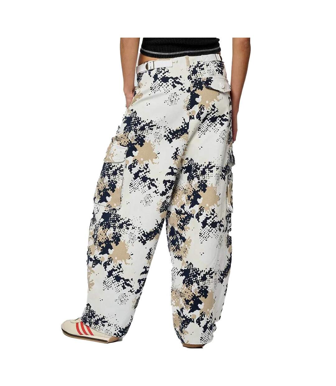 Jean baggy blanc/noir femme kaporal vener-2
