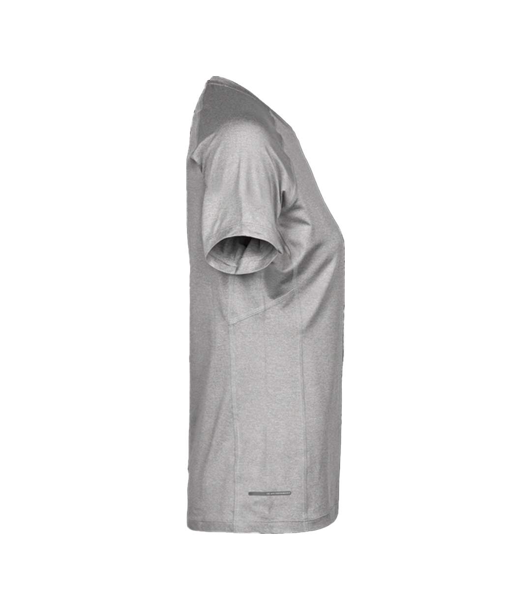 Womens/ladies Cooldry T-shirt Grey Melange Tee Jays-4