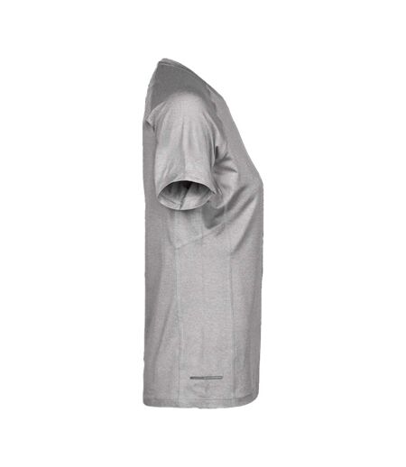 Womens/ladies Cooldry T-shirt Grey Melange Tee Jays