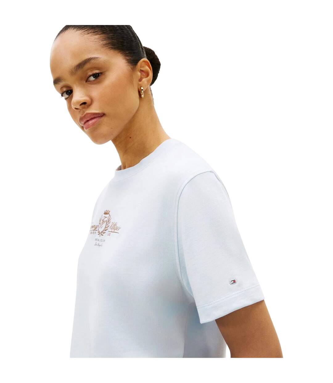T-shirt Femme Bleu Tommy Hilfiger-4