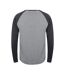Tee Jays Mens Long Sleeve Baseball T-Shirt (Heather Grey/Navy) - UTPC3419
