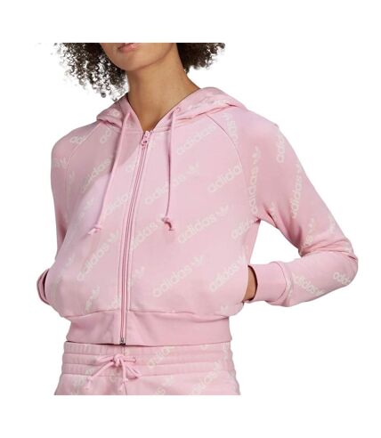 Sweat à Capuche Rose Femme Adidas Cropped HM4888 - 38