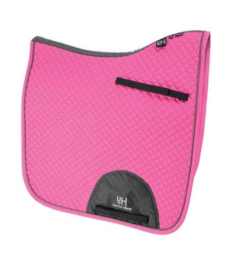 Tapis de selle de dressage pour chevaux cob/grand cheval rose cobalt Hy Sport Active