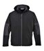 Portwest Mens Hooded Soft Shell Jacket (Black) - UTPW737