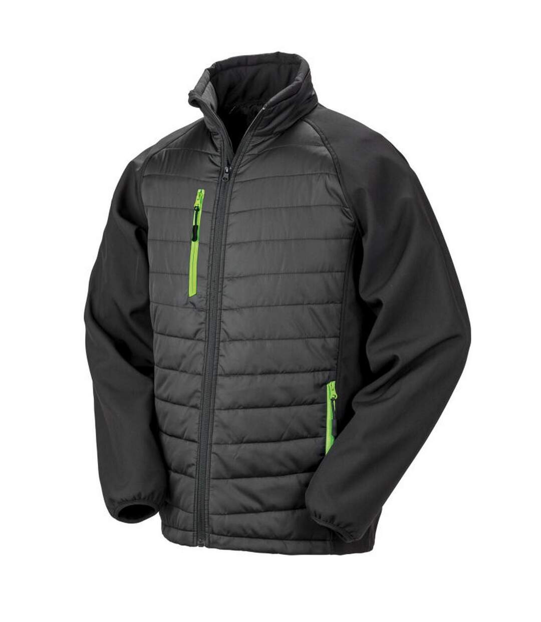 Veste Sans Manches Compass Adulte Noir Vert Citron Result-1