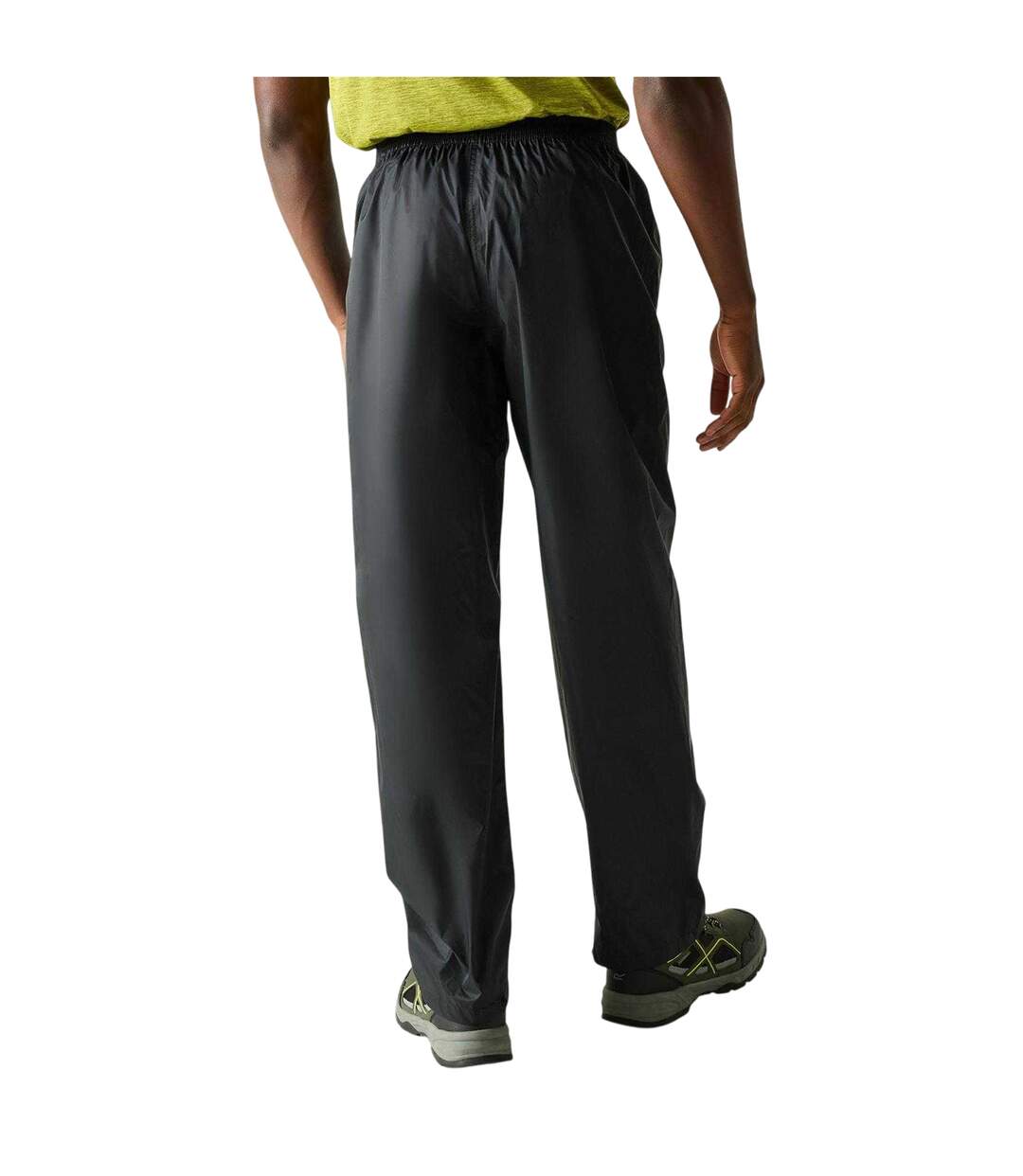 Pantalon Imperméable Uni À Taille Élastiquée Homme Bleu Marine Regatta-3