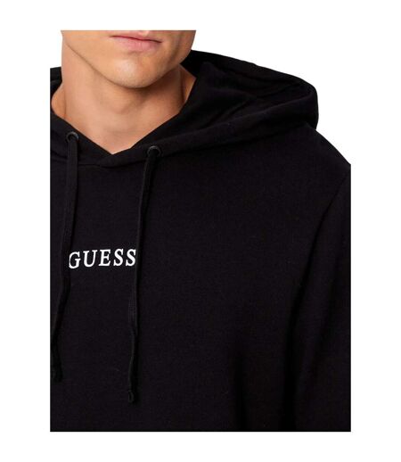 Sweat À Capuche Motif/style Logo Homme Noir Vif Guess
