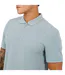 Mens Ribbed Quarter Zip Short-sleeved Polo Shirt Duck Egg Blue Brave Soul-4
