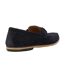 Mens Bertie Suede Stack Heel Loafers Navy Suede Dune London-2