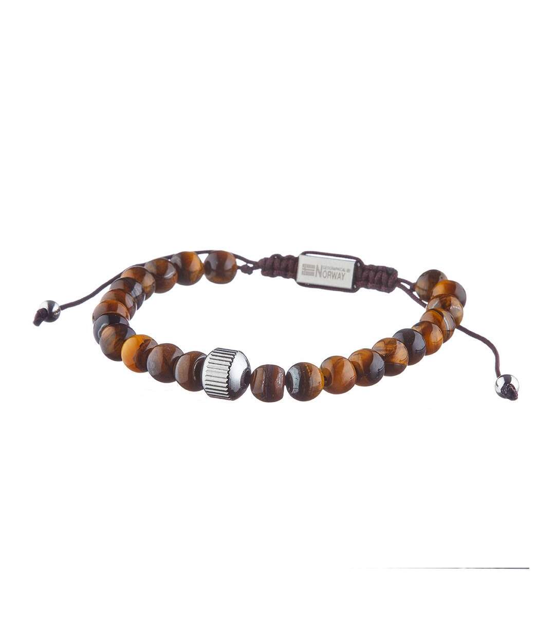 Bracelet perles marron homme geographical norway 315048 - taille unique-1