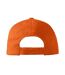 Childrens/kids 6 Panel Baseball Cap Orange Malfini-2