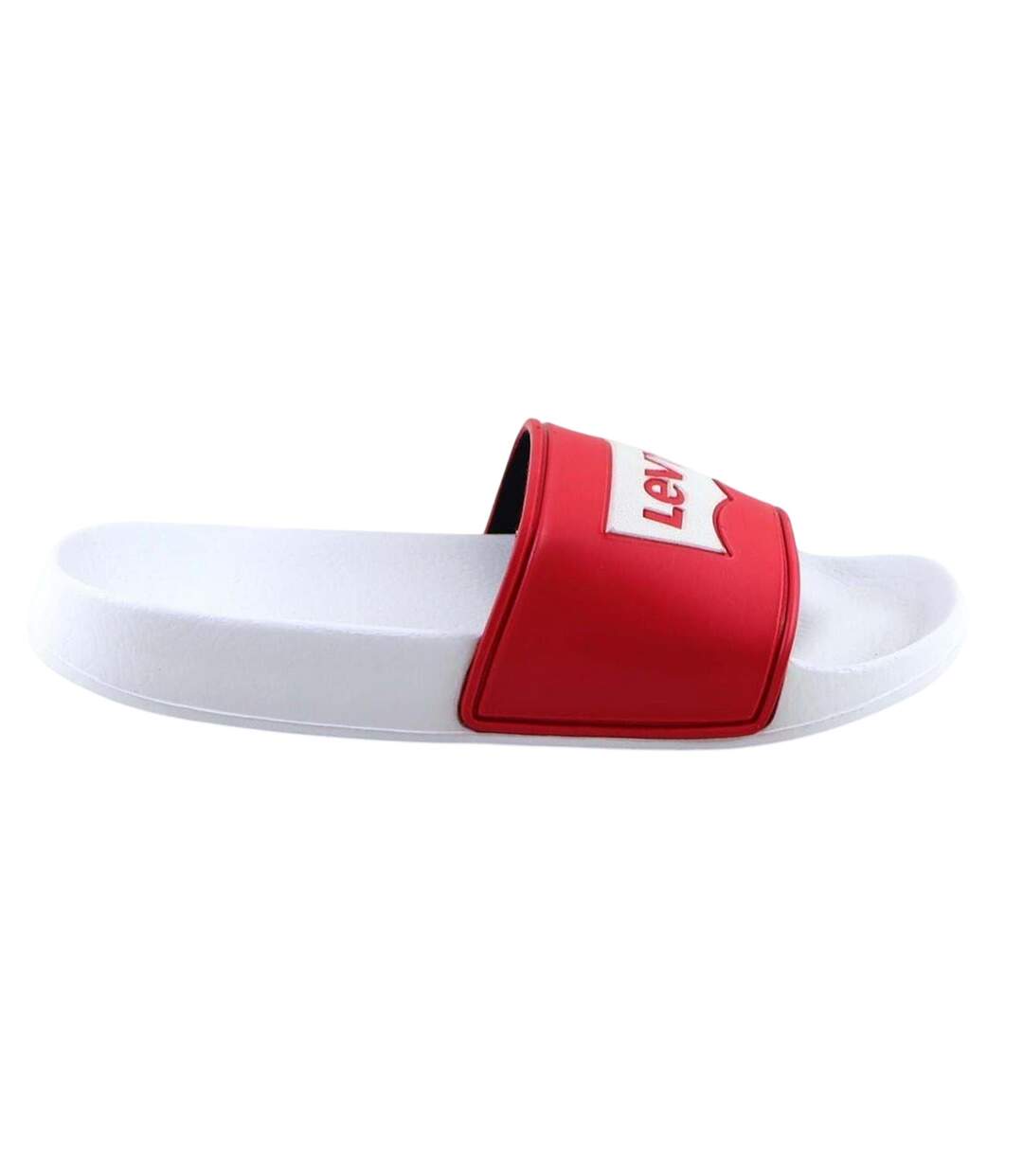 Claquettes Motif/style Aile De Chauve-souris Et Logo Garçon Rouge Blanc Levis-4
