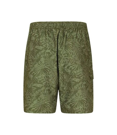 Mens Ocean Tropical Board Shorts Dark Khaki Mountain Warehouse